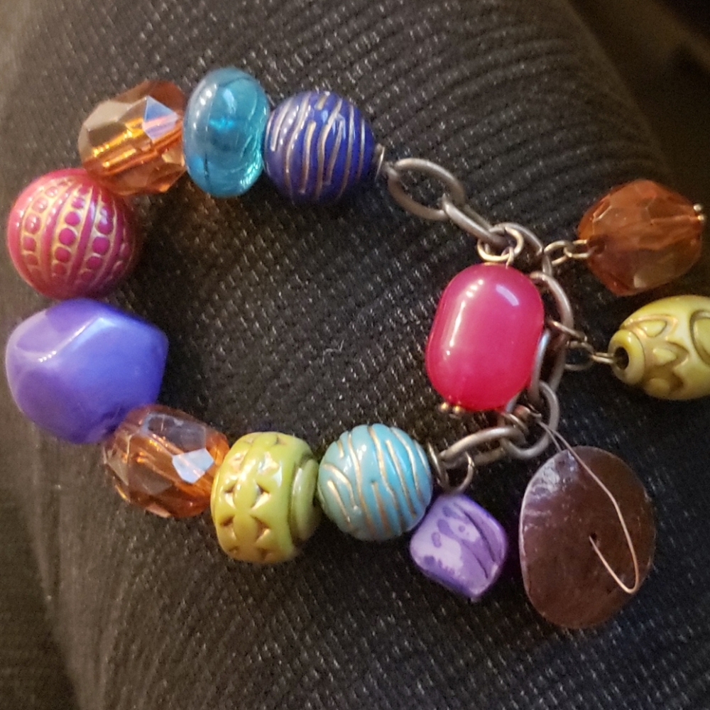 Beaded Charm Stretch Bracelet
